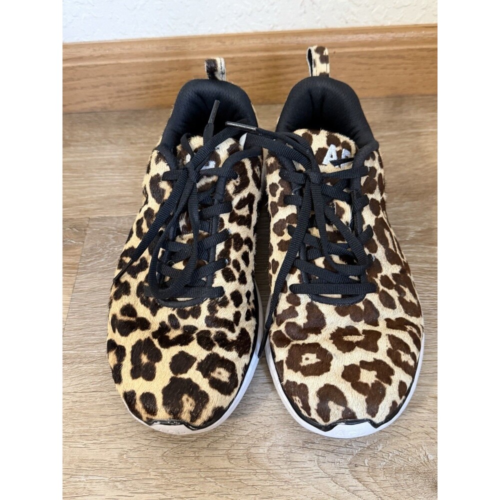 APL Athletic Propulsion Labs Leopard Print Calf Hair Sneakers Womens 7 - Picture 3 of 5